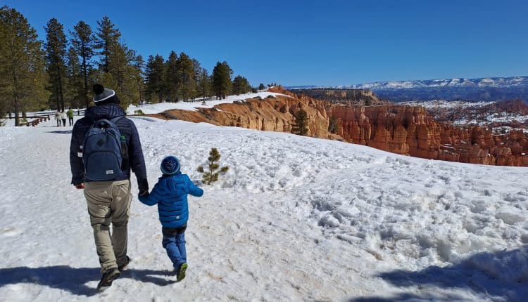 verschneiter Rim Trail